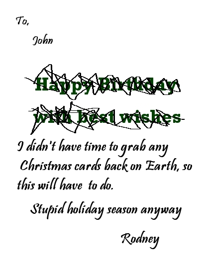 Card to John