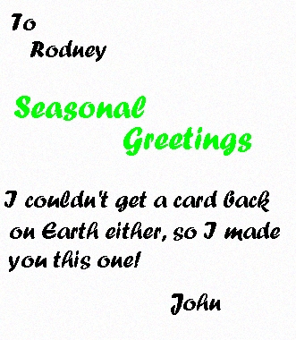 Card for Rodney