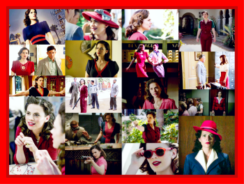 Picspam of Peggy's red attire, not text